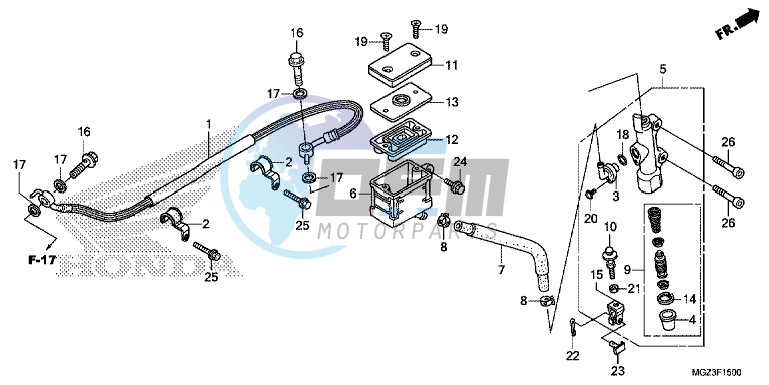 REAR BRAKE MASTER CYLINDER (STD)