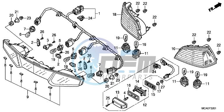 REAR COMBINATION LIGHT (GL1800C/D/E/F/G)