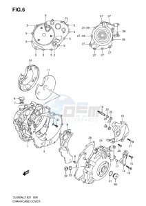 DL650 drawing CRANKCASE COVER