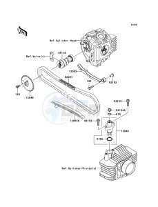 KLX110 KLX110A6F EU drawing Camshaft(s)/Tensioner