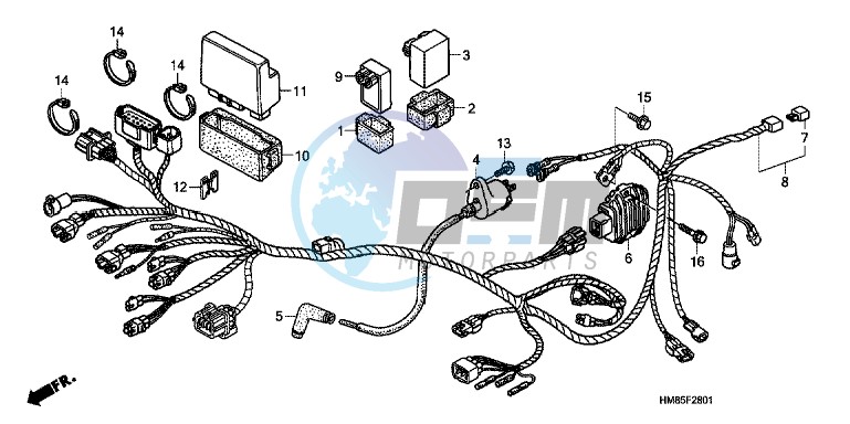 WIRE HARNESS ( TRX250TE)