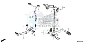 CB500FD CB500F UK - (E) drawing PEDAL