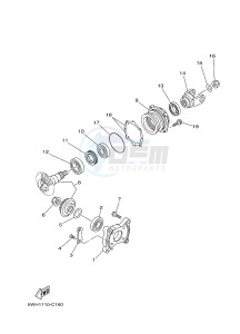 YFM350A YFM35GTXH GRIZZLY 350 2WD (B149) drawing MIDDLE DRIVE GEAR