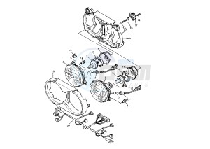 XT Z TENERE 660 drawing HEADLIGHT UNITED KINGDOM