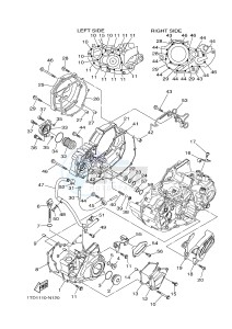 YFZ450R YFZ450RSF YFZ450R SPECIAL EDITION (1TDJ) drawing CRANKCASE COVER 1