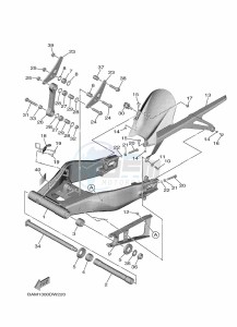 MT-09 MTN890D-U (BNF1) drawing REAR ARM