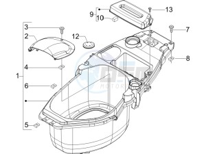 Fly 150 4t drawing Helmet box - Undersaddle