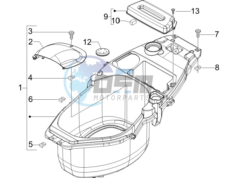 Helmet box - Undersaddle