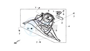 MAXSYM 600I ABS drawing REAR FENDER