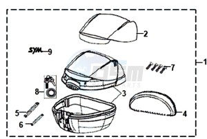 SYMPHONY ST 125I (XB12W2-EU) (E4) (L7-M0) drawing LUGGACE CARRIER