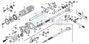 TRX250TE FOURTRAX ES drawing GEARSHIFT DRUM