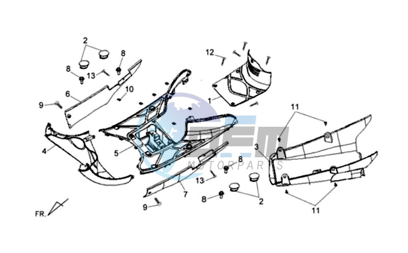 FOOTREST / LOWER COWLING