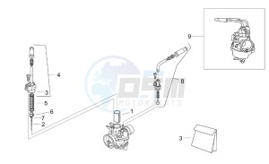 Scarabeo 50 2t (eng. Minarelli) drawing Carburettor I