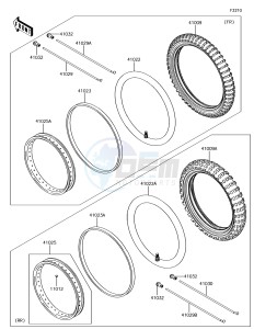 KLX110 KLX110CJF EU drawing Tires