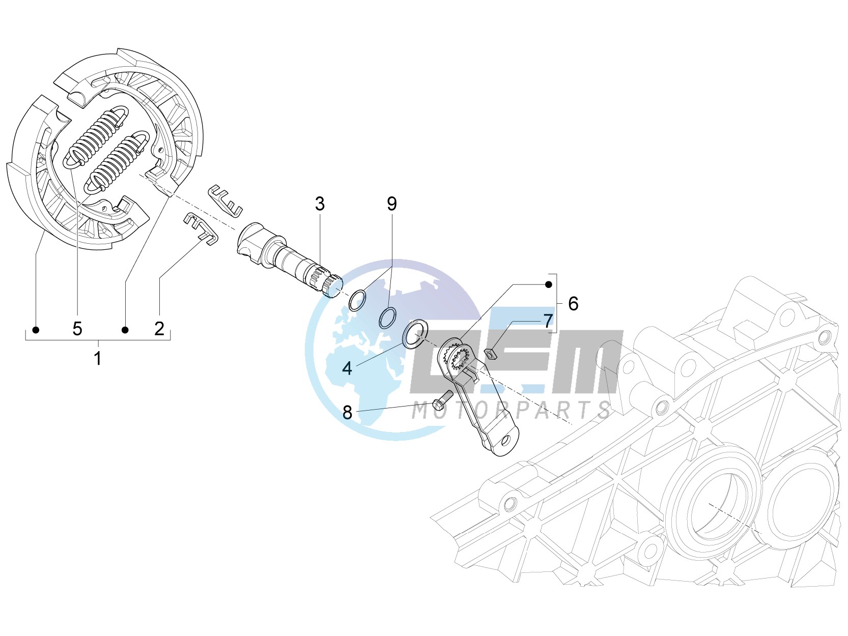 Rear brake - Brake jaw