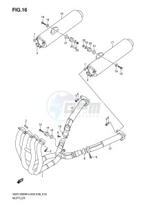 GSX1300R (E3-E28) Hayabusa drawing MUFFLER