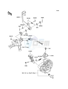 BRUTE FORCE 750 4x4i EPS KVF750GEF EU drawing Brake Pedal