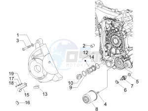 Runner 200 VXR 4t Race drawing Flywheel magneto cover - Oil filter