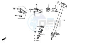 TRX400EX FOURTRAX 400 EX drawing STEERING SHAFT