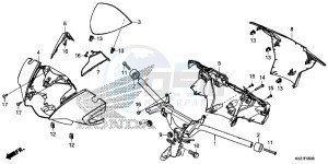 SH300AG TRX250T Europe Direct - (ED) drawing HANDLE PIPE/ HANDLE COVER