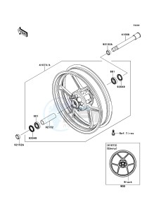 Z750R ZR750NBF FR GB XX (EU ME A(FRICA) drawing Front Hub