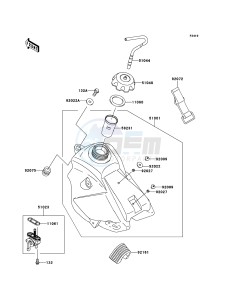 KX65 KX65AEF EU drawing Fuel Tank