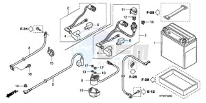 TRX420TMA Australia - (U / 2WD) drawing BATTERY