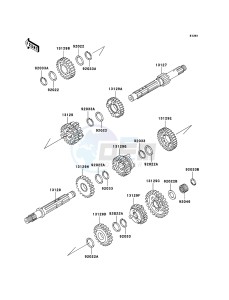 KLF250 KLF250A7F EU GB drawing Transmission