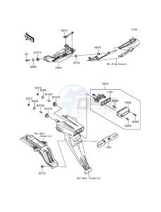 NINJA ZX-6R ZX600RFF FR GB XX (EU ME A(FRICA) drawing Taillight(s)