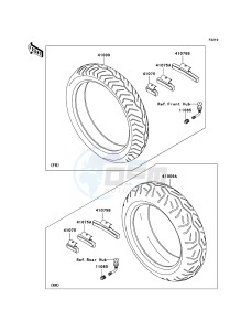 VN1600 CLASSIC TOURER VN1600D6F GB XX (EU ME A(FRICA) drawing Tires