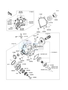 ZG 1400 A [CONCOURS 14 ABS] (8F-9F) A9F drawing FRONT BEVEL GEAR