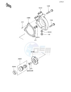 KL 250 D [KLR250] (D7-D9) [KLR250] drawing WATER PUMP