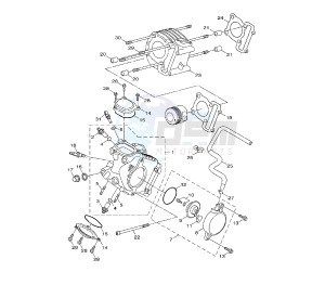 YW BW'S 125 drawing CYLINDER AND HEAD