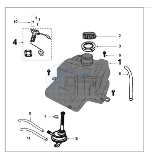 KISBEE MX drawing TANK AND FUEL PUMP