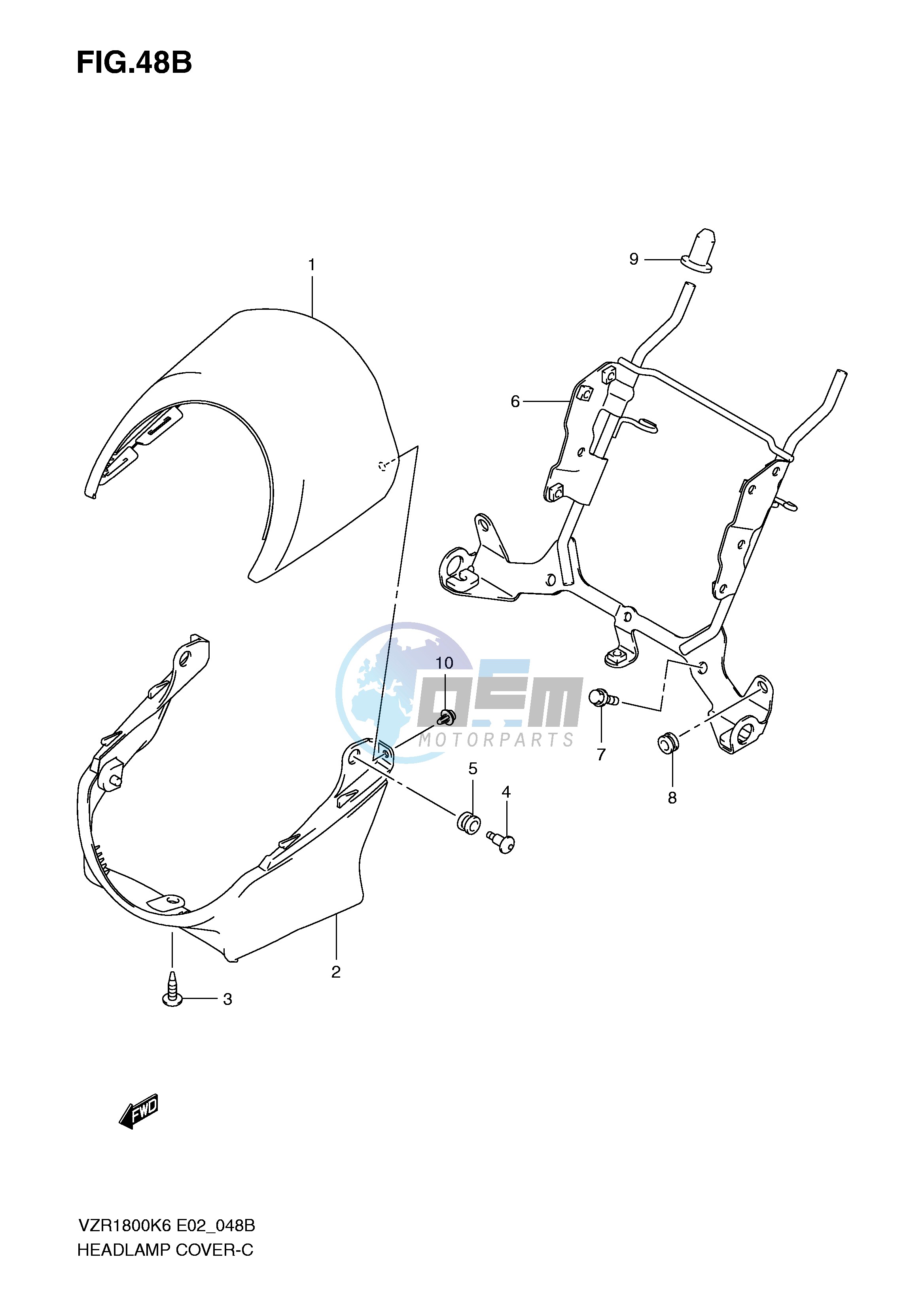 HEADLAMP COVER (VZR1800NK8 NU2K8 NK9 NUFK9)