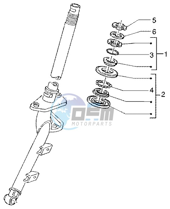 Steering bearing ball tracks