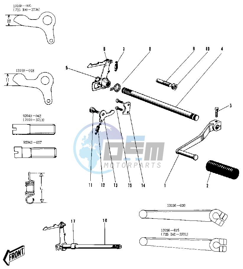 GEAR CHANGE MECHANISM -- 69-73- -