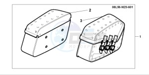 GL1500C drawing LEATHER SADDLEBAG