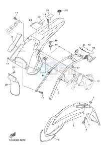 WR450F (1DXA) drawing FENDER