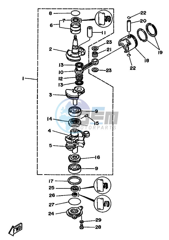 CRANKSHAFT--PISTON