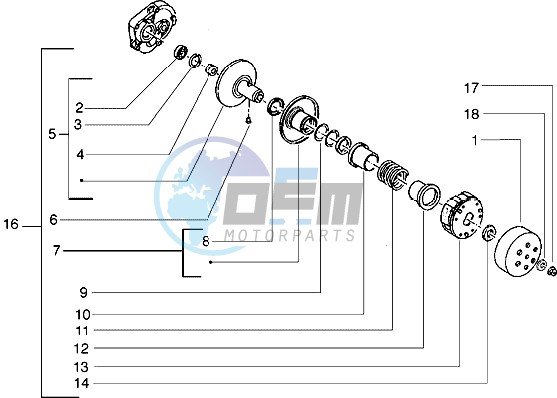 Driven pulley