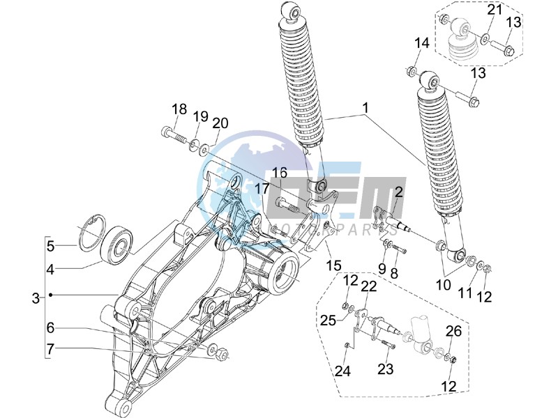 Rear suspension - Shock absorbers