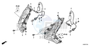 SH125AE SH125A UK - (E) drawing FRONT WINKER