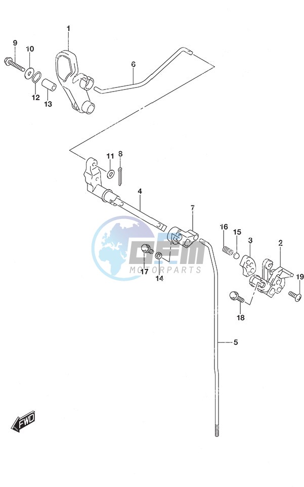 Clutch Rod Non-Remote Control