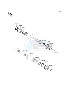 KVF 650 G [BRUTE FORCE 650 4X4I HARDWOODS GREEN HD] (G6F-G9F) G8F drawing DRIVE SHAFT-PROPELLER