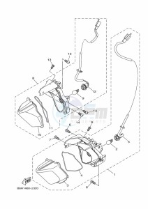 YP125RA XMAX 125 ABS (B9Y4) drawing STEERING HANDLE & CABLE