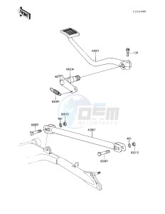 KZ 750 F [LTD SHAFT] (F1) [LTD SHAFT] drawing BRAKE PEDAL_TORQUE LINK