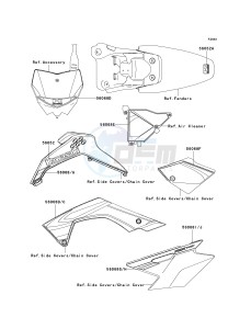 KLX 140 B (KLX140L MONSTER ENERGY) (B8F-B9FA) B8F drawing DECALS-- B8F- --- GREEN- -