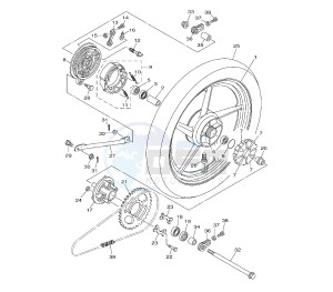 YBR 125 drawing REAR WHEEL