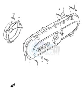 FZ50 (E1) drawing CRANKCASE COVER (E25,E26)